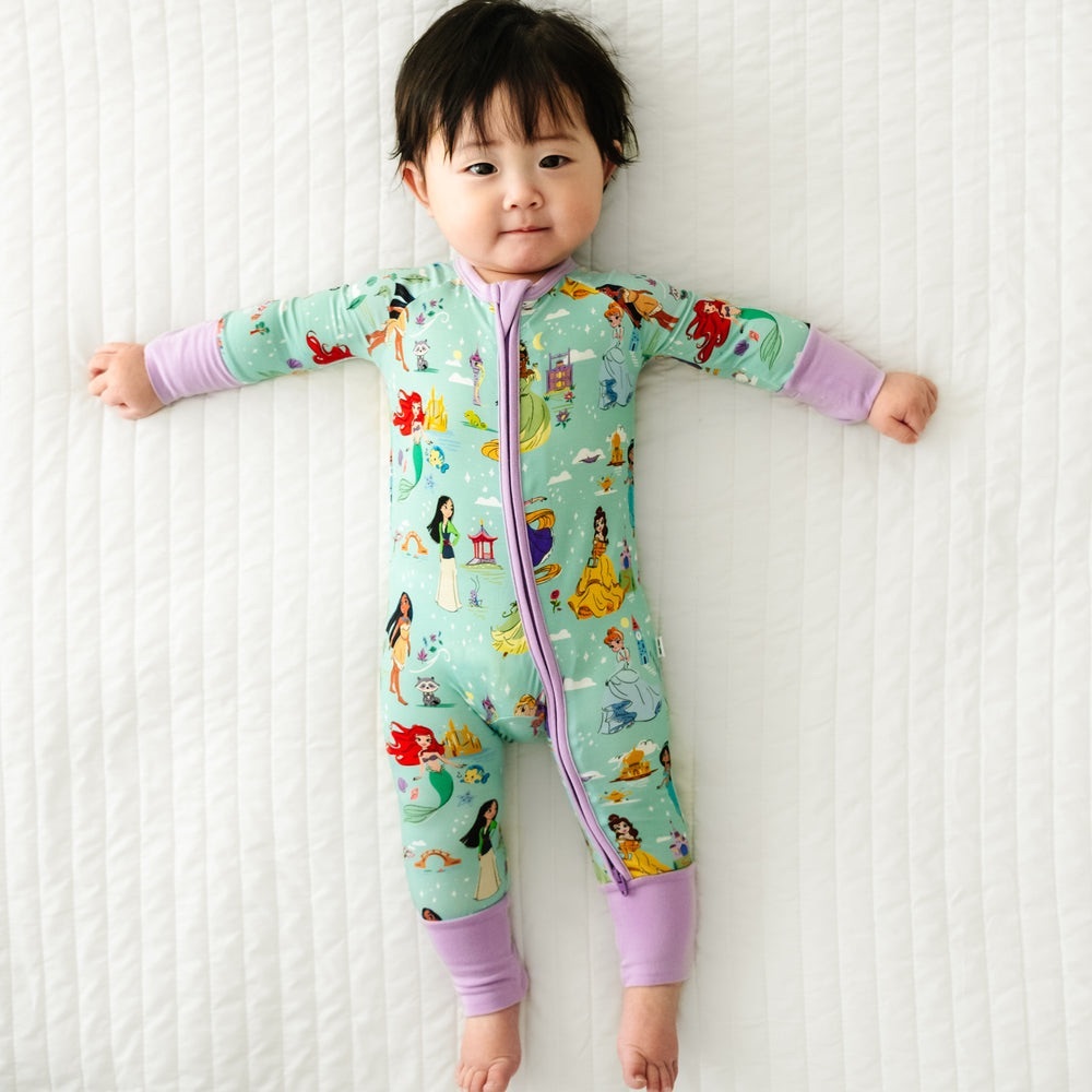 ✨ Little Sleepies Disney Princess Dreams Bamboo Zippy Size 3/6 Months ✨